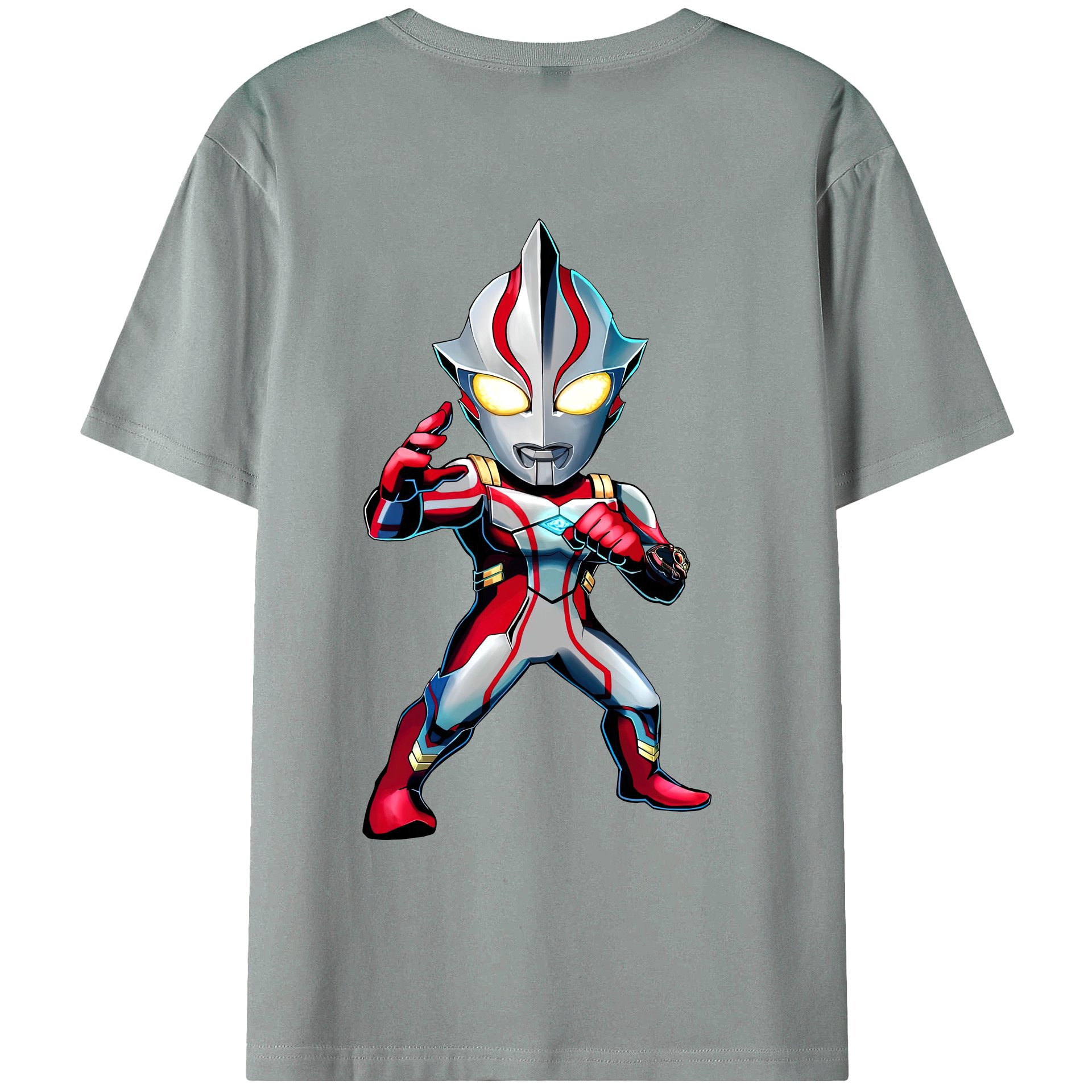 （画像用） ウルトラマン Ultraman 綿100％ メンズ半袖Tシャツ（バックプリント） 通気性